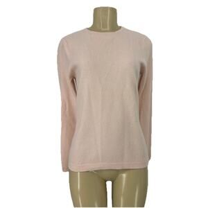 Marshall Fields Medium (runs Small) Women Pullover Cashmere Sweater Pink M150